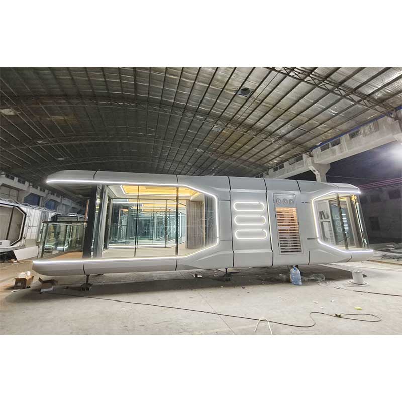 JMXL V7 Prefab Houses Luxury Light Steel Prefabricated Modular Home Glass Design Capsule House for Sale