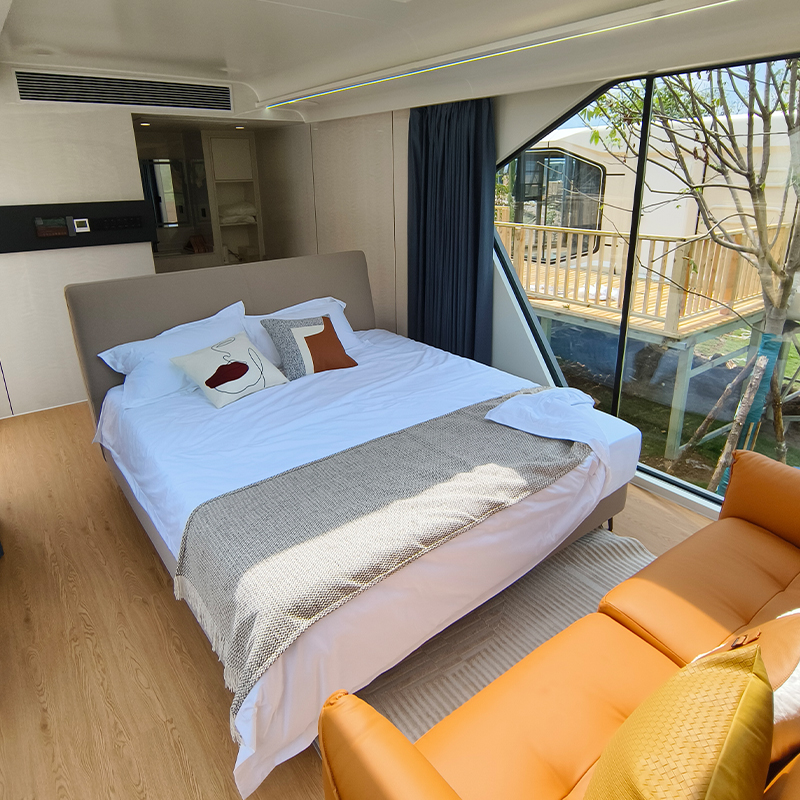 JMXL V11 Light Steel Prefabricated Mobile Glass House Design